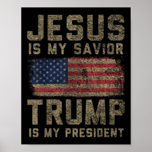 Jesus ist mein Retter Trump ist mein Präsident _1 Poster