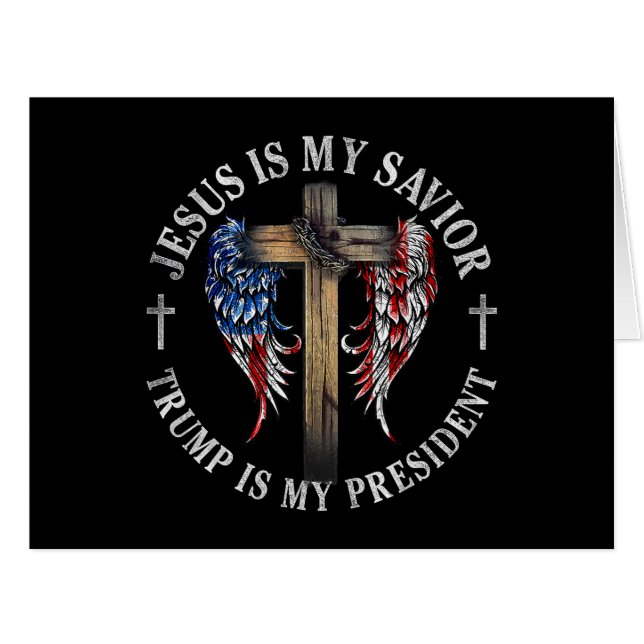 Jesus ist mein Retter Trump ist mein Präsident 202 (Vorderseite (Horizontal))