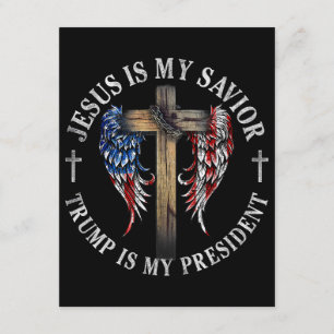 Jesus ist mein Retter Trump ist mein Präsident 202 Begleitkarte