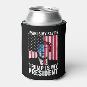 Jesus ist mein Retter Trump ist mein Präsident 202 Dosenkühler