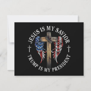 Jesus ist mein Retter Trump ist mein Präsident 202 Feiertagskarte