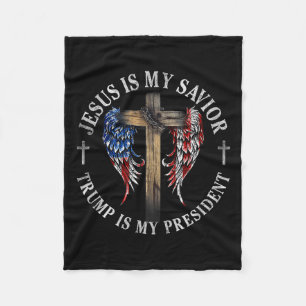 Jesus ist mein Retter Trump ist mein Präsident 202 Fleecedecke