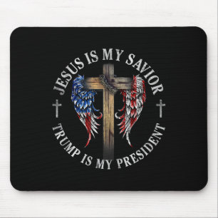 Jesus ist mein Retter Trump ist mein Präsident 202 Mousepad