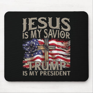 Jesus ist mein Retter Trump ist mein Präsident 202 Mousepad