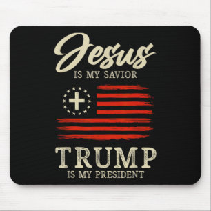 Jesus ist mein Retter Trump ist mein Präsident 202 Mousepad