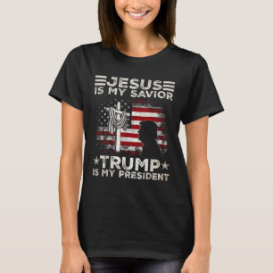 Jesus ist mein Retter Trump ist mein Präsident 202 T-Shirt