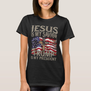 Jesus ist mein Retter Trump ist mein Präsident 202 T-Shirt