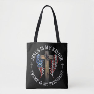 Jesus ist mein Retter Trump ist mein Präsident 202 Tasche