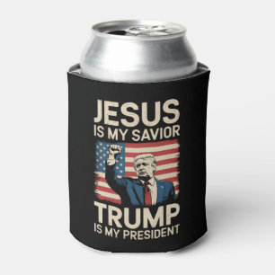 Jesus ist mein Retter Trump ist mein Präsident 47 Dosenkühler