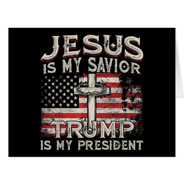 Jesus ist mein Retter Trump ist mein Präsident Ame (Vorderseite (Horizontal))