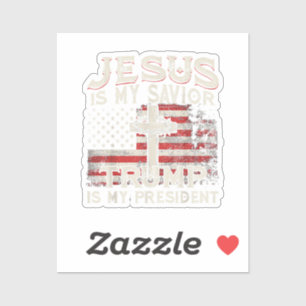 Jesus ist mein Retter Trump ist mein Präsident Ame Aufkleber