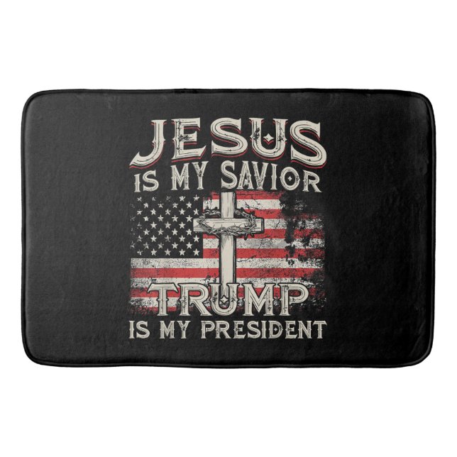 Jesus ist mein Retter Trump ist mein Präsident Ame Badematte (Vorderseite)