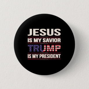 Jesus ist mein Retter Trump ist mein Präsident Ame Button