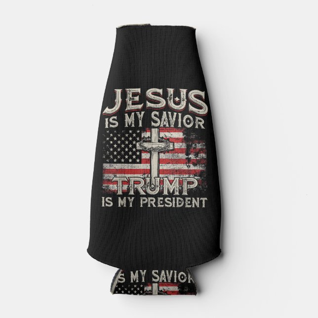 Jesus ist mein Retter Trump ist mein Präsident Ame Flaschenkühler (Vorderseite)