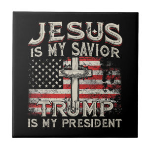 Jesus ist mein Retter Trump ist mein Präsident Ame Fliese
