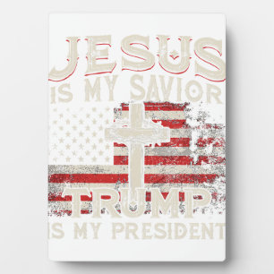 Jesus ist mein Retter Trump ist mein Präsident Ame Fotoplatte