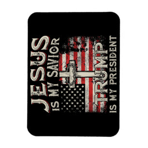 Jesus ist mein Retter Trump ist mein Präsident Ame Magnet