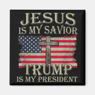 Jesus ist mein Retter Trump ist mein Präsident Ame Magnet