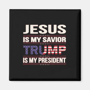 Jesus ist mein Retter Trump ist mein Präsident Ame Magnet
