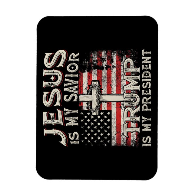 Jesus ist mein Retter Trump ist mein Präsident Ame Magnet (Vertikal)
