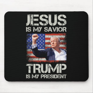 Jesus ist mein Retter Trump ist mein Präsident Ame Mousepad