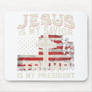 Jesus ist mein Retter Trump ist mein Präsident Ame Mousepad