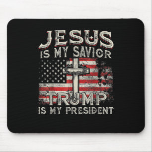 Jesus ist mein Retter Trump ist mein Präsident Ame Mousepad