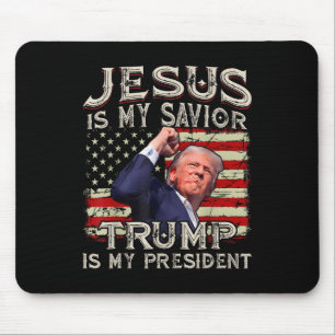 Jesus ist mein Retter Trump ist mein Präsident Ame Mousepad