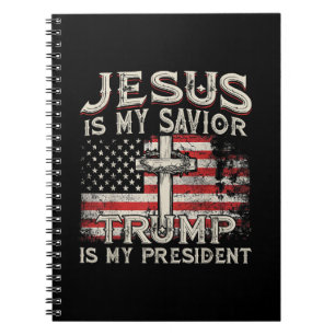 Jesus ist mein Retter Trump ist mein Präsident Ame Notizblock