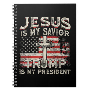 Jesus ist mein Retter Trump ist mein Präsident Ame Notizblock