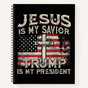 Jesus ist mein Retter Trump ist mein Präsident Ame Notizbuch
