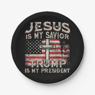 Jesus ist mein Retter Trump ist mein Präsident Ame Pappteller