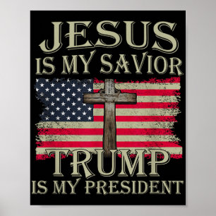 Jesus ist mein Retter Trump ist mein Präsident Ame Poster