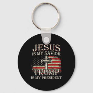 Jesus ist mein Retter Trump ist mein Präsident Ame Schlüsselanhänger