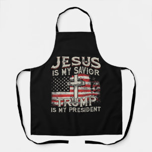 Jesus ist mein Retter Trump ist mein Präsident Ame Schürze