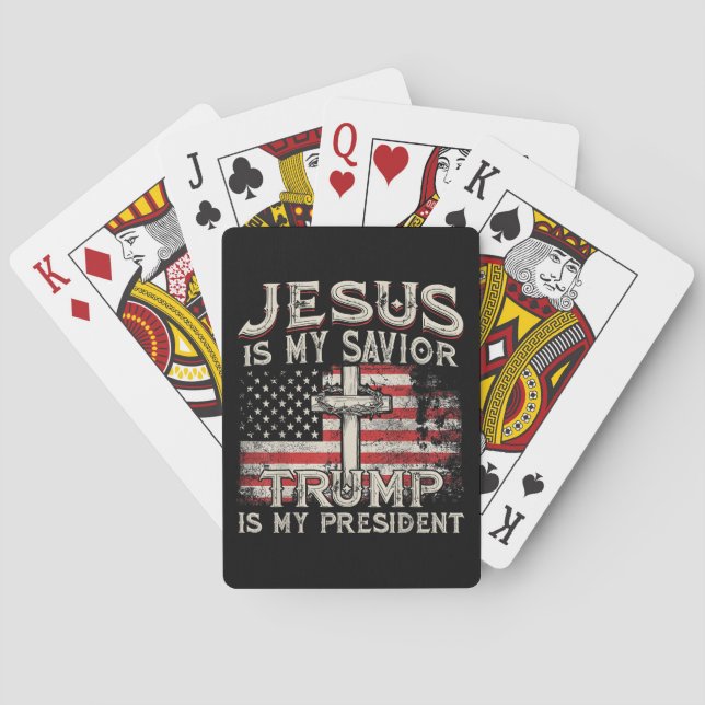 Jesus ist mein Retter Trump ist mein Präsident Ame Spielkarten (Rückseite)