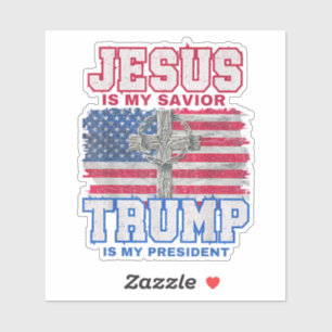 Jesus ist mein Retter Trump ist mein Präsident Aufkleber