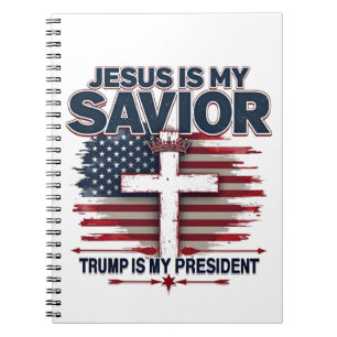 Jesus ist mein Retter Trump ist mein Präsident Fun Notizblock