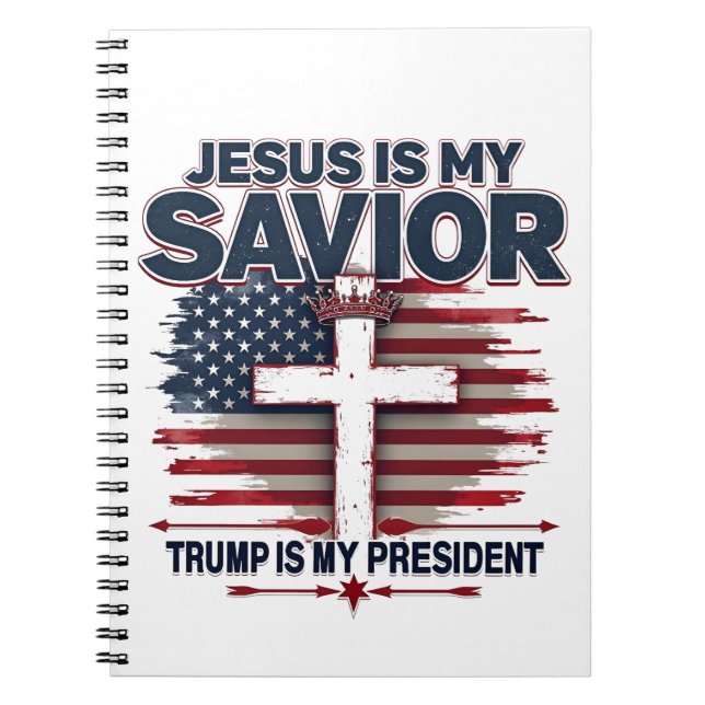 Jesus ist mein Retter Trump ist mein Präsident Fun Notizblock (Vorderseite)