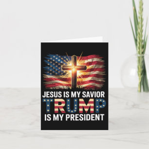 Jesus ist mein Retter Trump ist mein Präsident für Karte