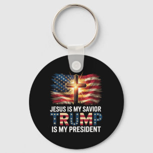 Jesus ist mein Retter Trump ist mein Präsident für Schlüsselanhänger
