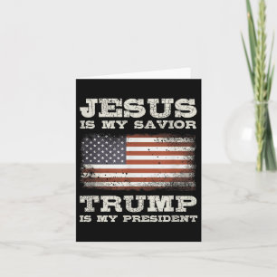 Jesus ist mein Retter, Trump ist mein Präsident Karte