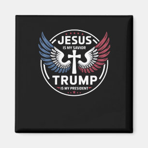 Jesus ist mein Retter Trump ist mein Präsident - P Magnet