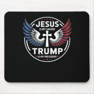 Jesus ist mein Retter Trump ist mein Präsident - P Mousepad