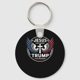 Jesus ist mein Retter Trump ist mein Präsident - P Schlüsselanhänger