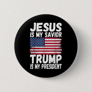 Jesus ist mein Retter Trump ist mein Präsident _ R Button