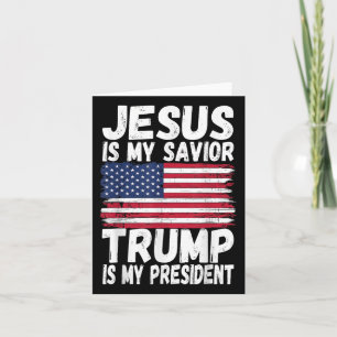 Jesus ist mein Retter Trump ist mein Präsident _ R Karte