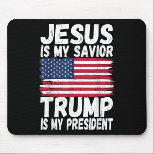 Jesus ist mein Retter Trump ist mein Präsident _ R Mousepad