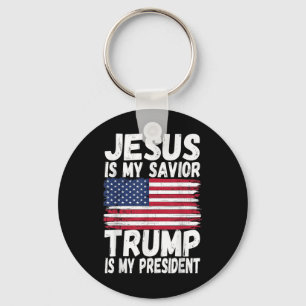 Jesus ist mein Retter Trump ist mein Präsident _ R Schlüsselanhänger