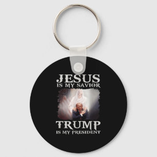 Jesus ist mein Retter Trump ist mein Präsident Schlüsselanhänger